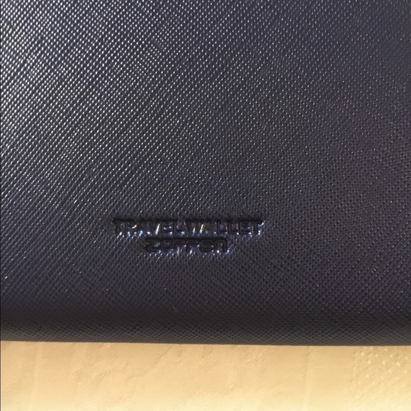 Navy Blue PVC Travel Wallet - Picture 7 of 7